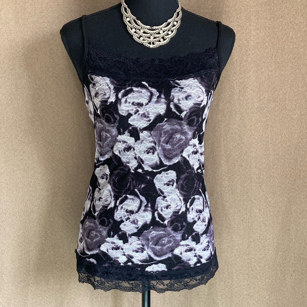 Maurice’s Floral Lace Trim Women's Top Size S